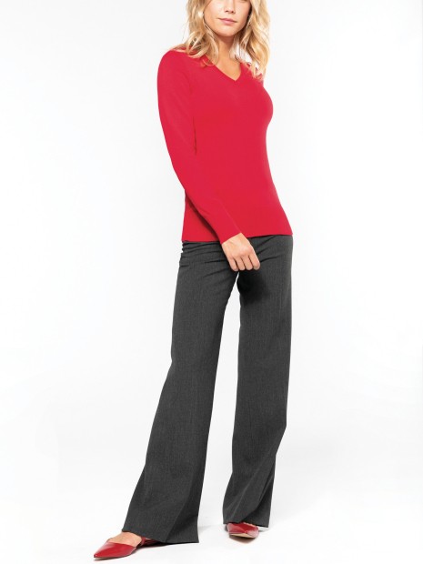 Pulls à personnaliser KARIBAN Pull col V femme 