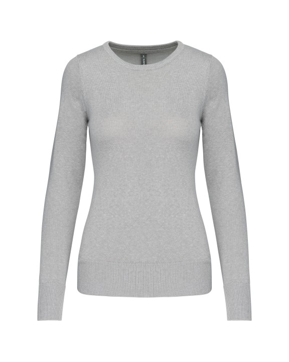 KARIBAN Damen Pullover Rundhals Pullover personalisierbar