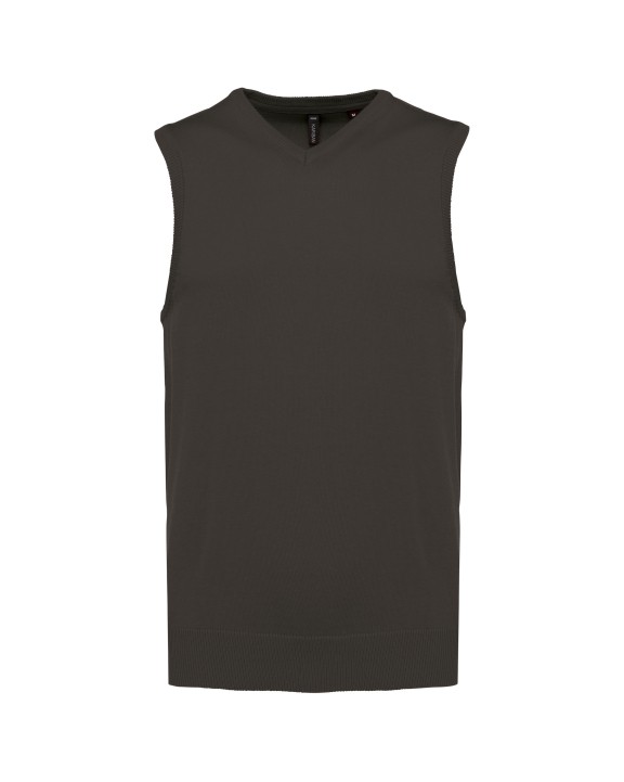 KARIBAN Herren pullunder v-ausschnitt Pullover personalisierbar