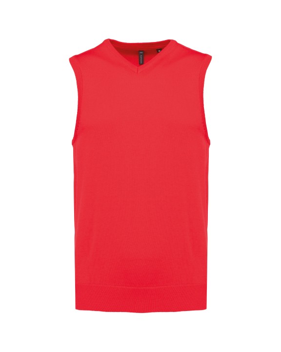 KARIBAN Herren pullunder v-ausschnitt Pullover personalisierbar
