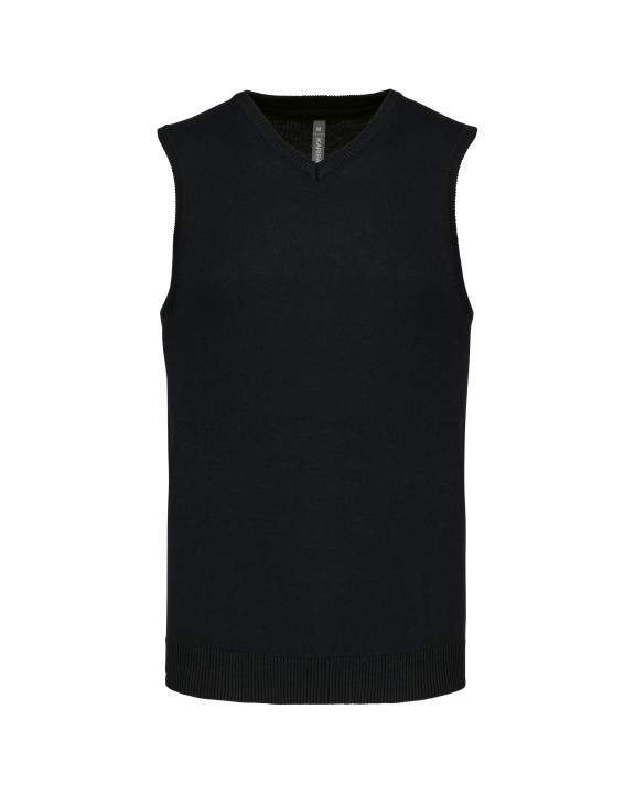 KARIBAN Herren pullunder v-ausschnitt Pullover personalisierbar