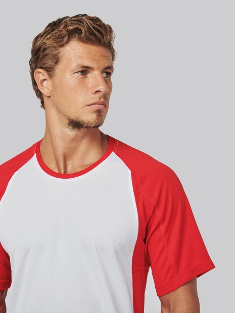 T-Shirts à personnaliser PROACT T-shirt de sport bicolore manches courtes unisexe 