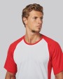 T-shirt personnalisable PROACT T-shirt de sport bicolore manches courtes unisexe
