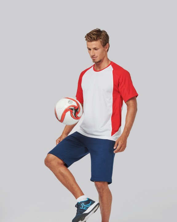 T-shirt personnalisable PROACT T-shirt de sport bicolore manches courtes unisexe