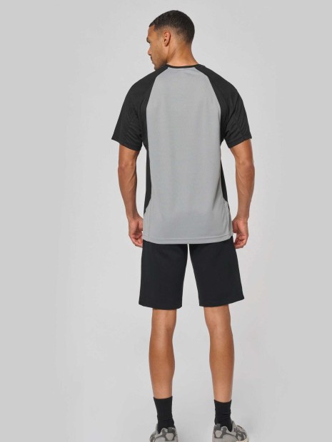 T-Shirts à personnaliser PROACT T-shirt de sport bicolore manches courtes unisexe 