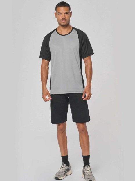 T-Shirts à personnaliser PROACT T-shirt de sport bicolore manches courtes unisexe 