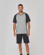 T-shirt personnalisable PROACT T-shirt de sport bicolore manches courtes unisexe
