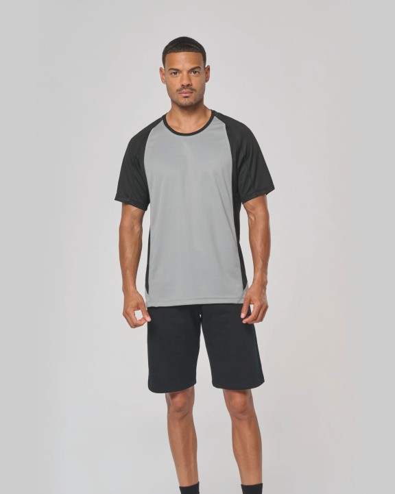 T-shirt personnalisable PROACT T-shirt de sport bicolore manches courtes unisexe