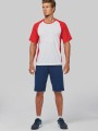 T-Shirts à personnaliser PROACT T-shirt de sport bicolore manches courtes unisexe 