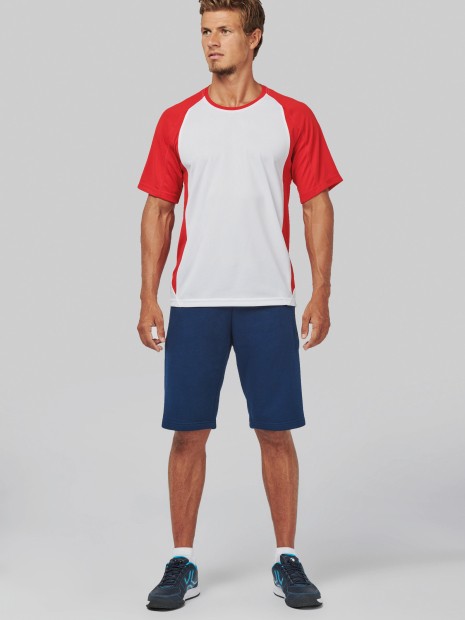 T-Shirts à personnaliser PROACT T-shirt de sport bicolore manches courtes unisexe 