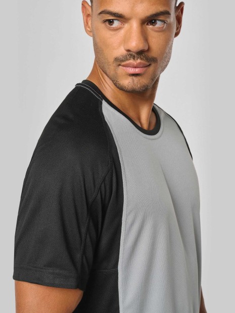 T-Shirts à personnaliser PROACT T-shirt de sport bicolore manches courtes unisexe 