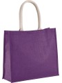 KIMOOD Sac de plage en jute plum violet personnalisable