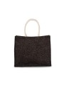KIMOOD Sac de plage en jute black / silver personnalisable