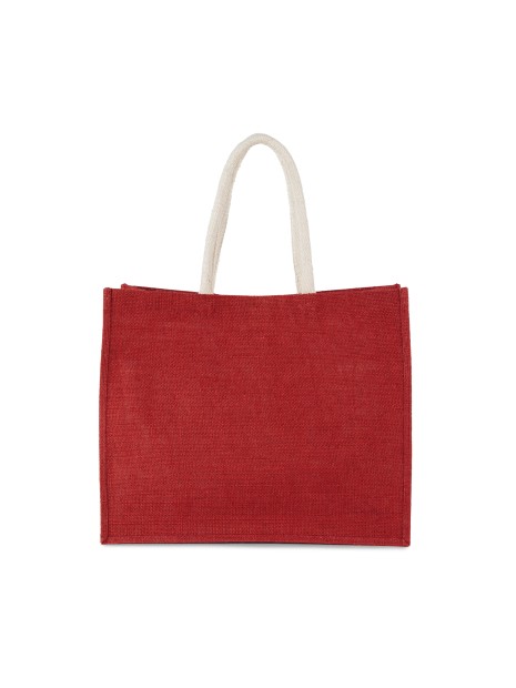 KIMOOD Sac de plage en jute red clay personnalisable