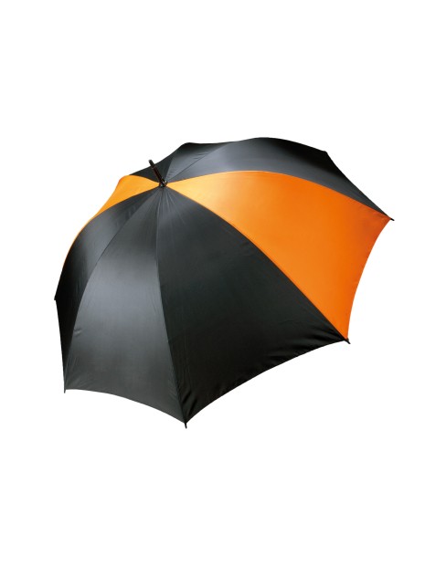 KIMOOD Parapluie tempête noir/orange personnalisable
