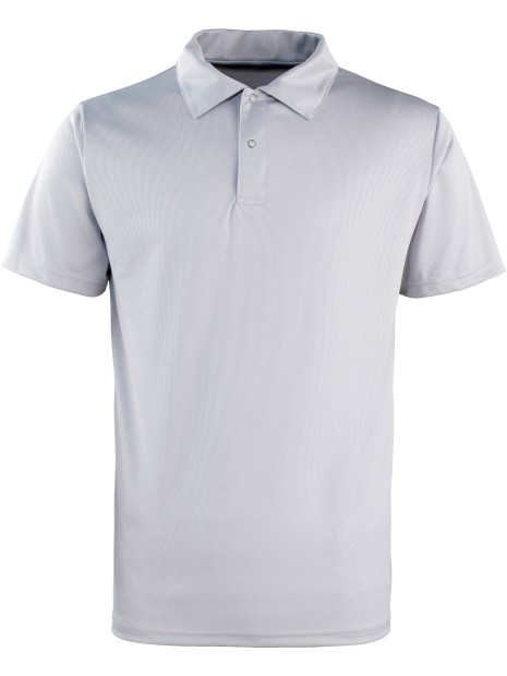 PREMIER Polo boutons pression Coolchecker argent personnalisable