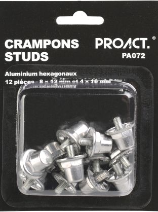 Boîte de 12 crampons alu hexagonaux