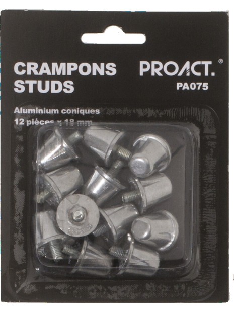 PROACT Boîte de 12 crampons  alu coniques argent personnalisable