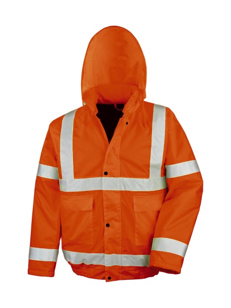 RESULT HI VIZ WINTER BLOUSON flo orange personnalisable