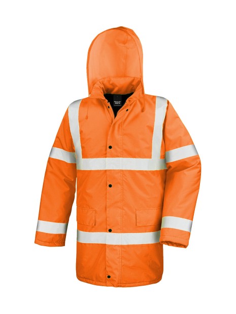 RESULT Parka High Viz Motorway flo orange personnalisable