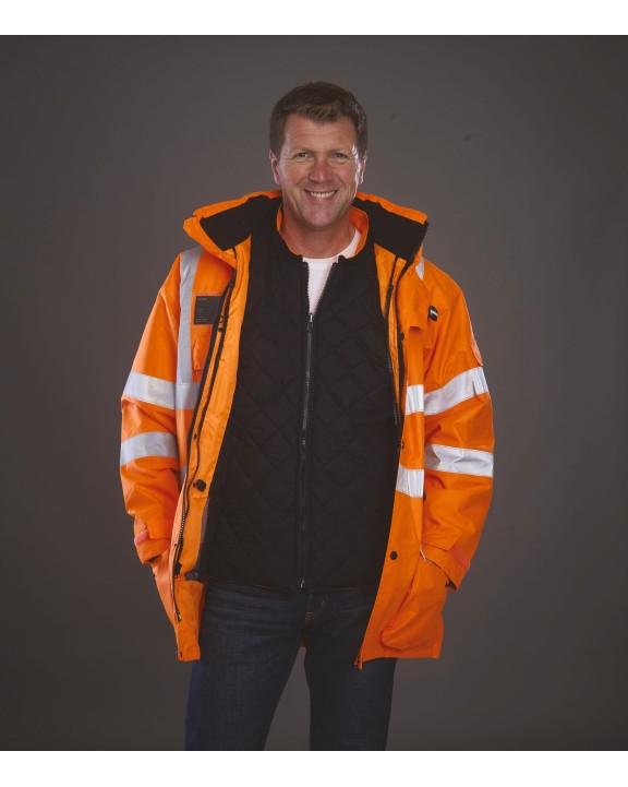YOKO Hi-Vis Multi-Functional 7-in-1 Parka Jacke personalisierbar