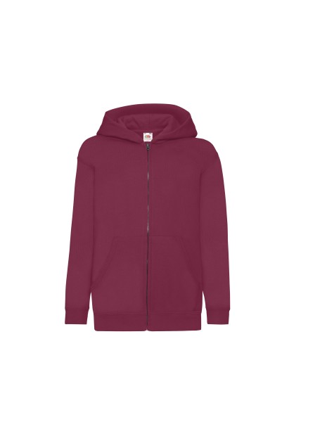 FOL Sweat-shirt enfant zippé capuche Classic (62-045-0) bordeaux personnalisable