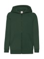 FOL Sweat-shirt enfant zippé capuche Classic (62-045-0) vert bouteille personnalisable
