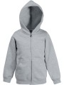 FOL Sweat-shirt enfant zippé capuche Classic (62-045-0) heather grey personnalisable