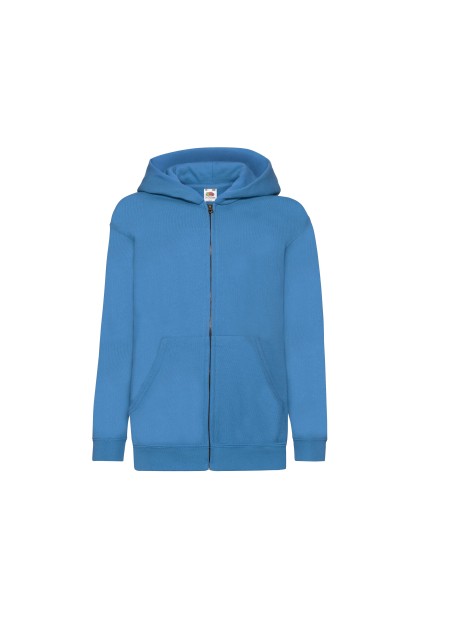 FOL Sweat-shirt enfant zippé capuche Classic (62-045-0) bleu azur personnalisable