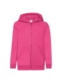 FOL Sweat-shirt enfant zippé capuche Classic (62-045-0) FUCHSIA personnalisable