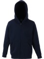 FOL Sweat-shirt enfant zippé capuche Classic (62-045-0) bleu marine profond personnalisable
