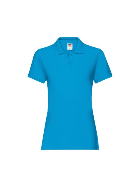 FOL Polo Femme Premium bleu azur personnalisable