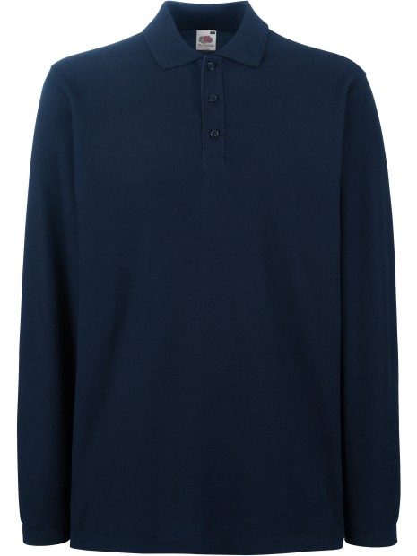 FOL Polo manches longues Premium (63-310-0) bleu marine profond personnalisable