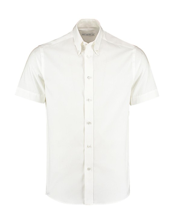 KUSTOM KIT Tailored Fit Premium Oxford Shirt SSL Hemd personalisierbar