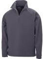 RESULT Micropolaire col zippé charcoal personnalisable
