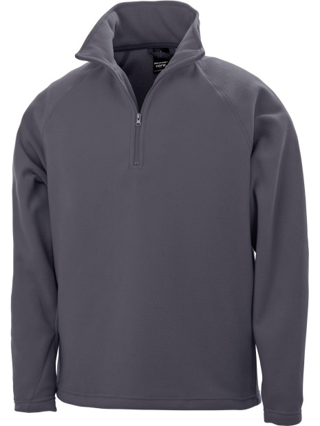RESULT Micropolaire col zippé charcoal personnalisable