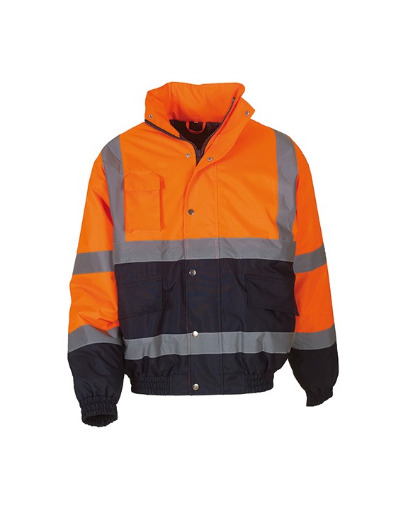 YOKO Hi-Vis Two Tone Bomber Jacket Jacke personalisierbar