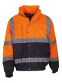YOKO Blouson bicolore haute visibilité HI-VIS ORANGE/NAVY personnalisable