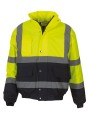 YOKO Blouson bicolore haute visibilité HI-VIS JAUNE/MARINE personnalisable