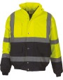 YOKO Hi-Vis Two Tone Bomber Jacket Jacke personalisierbar