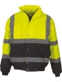 YOKO Blouson bicolore haute visibilité jaune fluo/bleu marine personnalisable