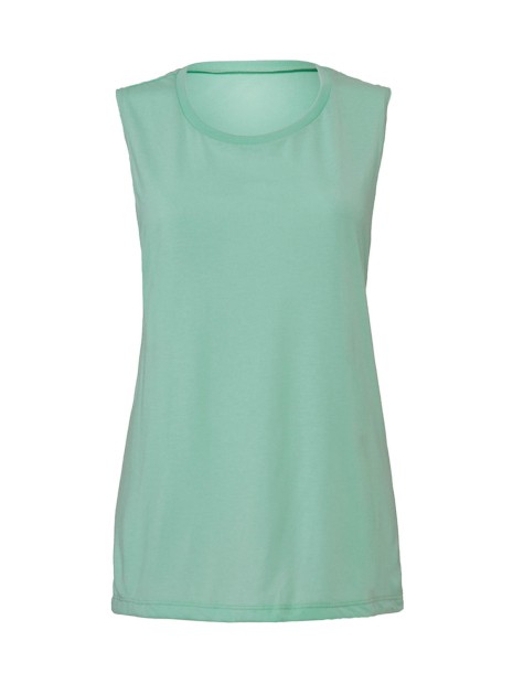 BELLA-CANVAS WOMENS FLOWY SCOOP MUSCLE TANK menthe personnalisable