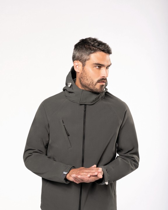 Softshell personnalisable KARIBAN Veste softshell à capuche amovible homme