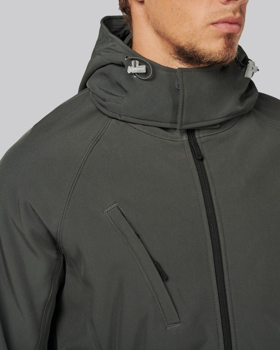 Softshell personnalisable KARIBAN Veste softshell à capuche amovible homme