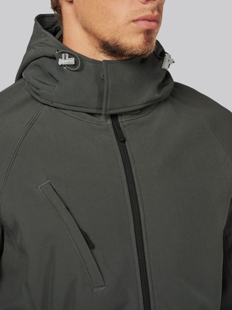 Softshells à personnaliser KARIBAN Veste softshell à capuche amovible homme 
