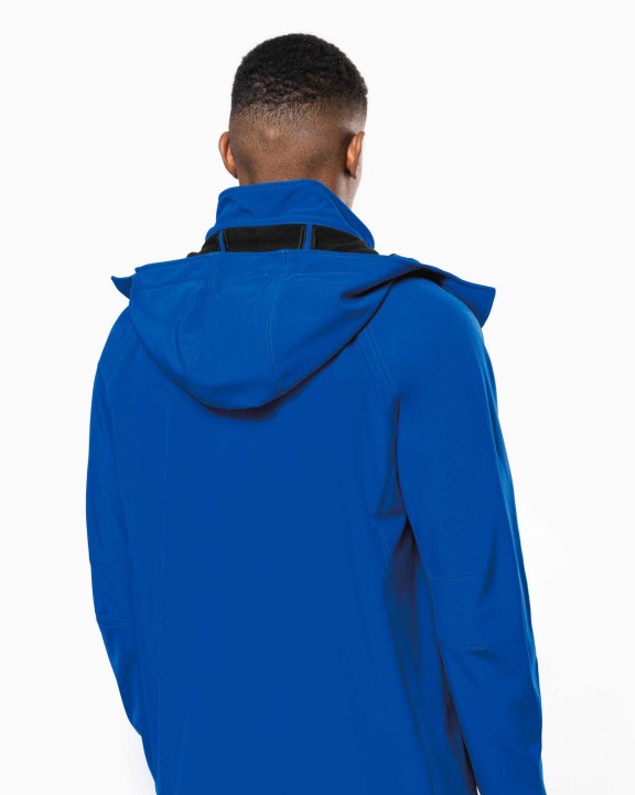KARIBAN Herren Softshell-Jacke mit Abnehmbare Kapuze Softshell personalisierbar