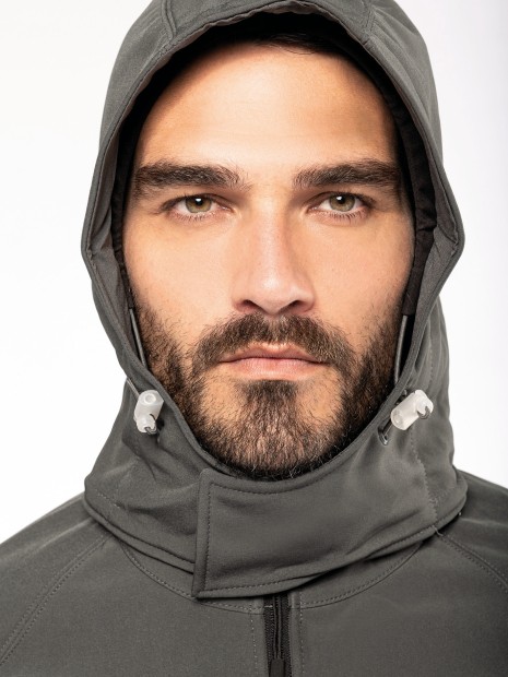 Softshells à personnaliser KARIBAN Veste softshell à capuche amovible homme 