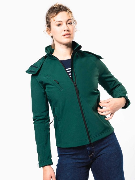 Softshells à personnaliser KARIBAN Veste softshell à capuche amovible femme 