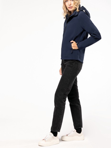 Softshells à personnaliser KARIBAN Veste softshell à capuche amovible femme 