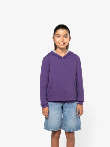 Sweat-shirts à personnaliser KARIBAN Sweat-shirt capuche contrastée enfant 
